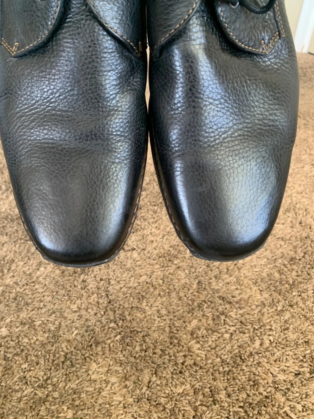 Cole Haan Black Pebble Leather Oxford Casual Shoes 10.5 Classic